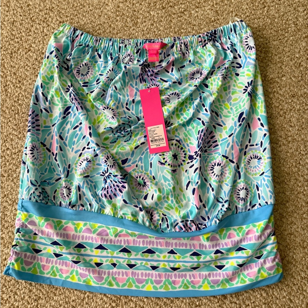 Lilly Pulitzer Adella Strapless top.